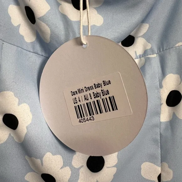 Princess Polly “Dare” Baby Blue Floral Mini Dress NWT - Size 4 - Picture 4 of 11